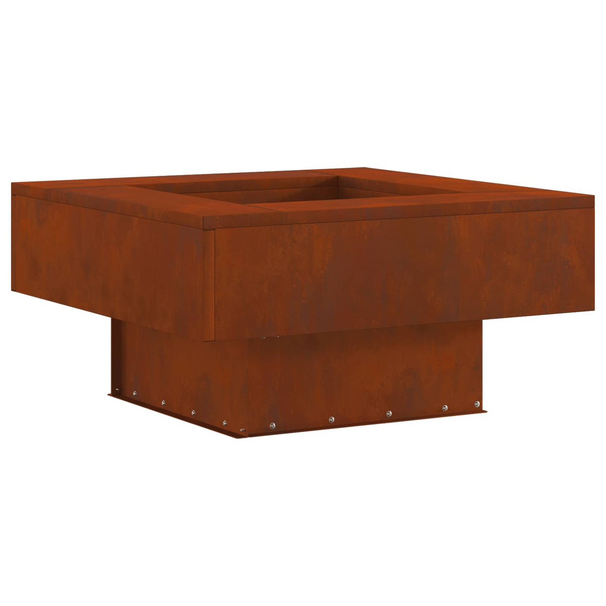 Vidaxl vuurkom roestig 80 x 80 x 40 cm weervast staal