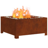Vidaxl vuurkorf bruin 60 x 60 x 30 cm cortenstaal