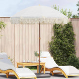 Vidaxl strandparasol grijs en wit 160 x 160 x 196 cm