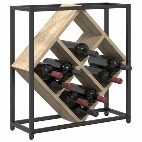 Vidaxl wijnrek 16 flessen bewerkt hout sonoma eiken
