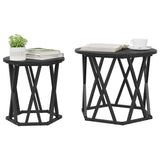 Vidaxl bijzettafel 2 st zwart eiken 50 x 50 x 40 cm