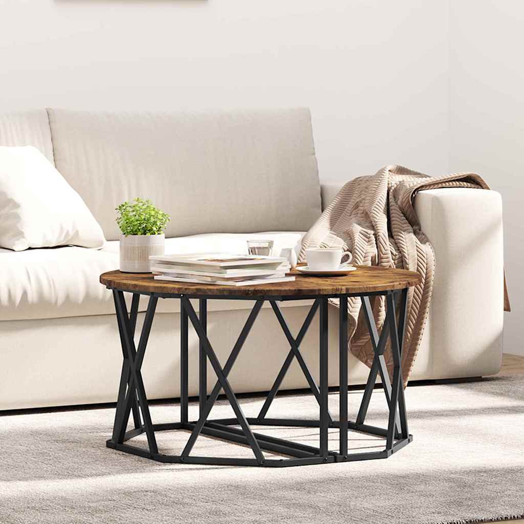 Vidaxl salontafel gerookt eiken 80 x 80 x 42 cm