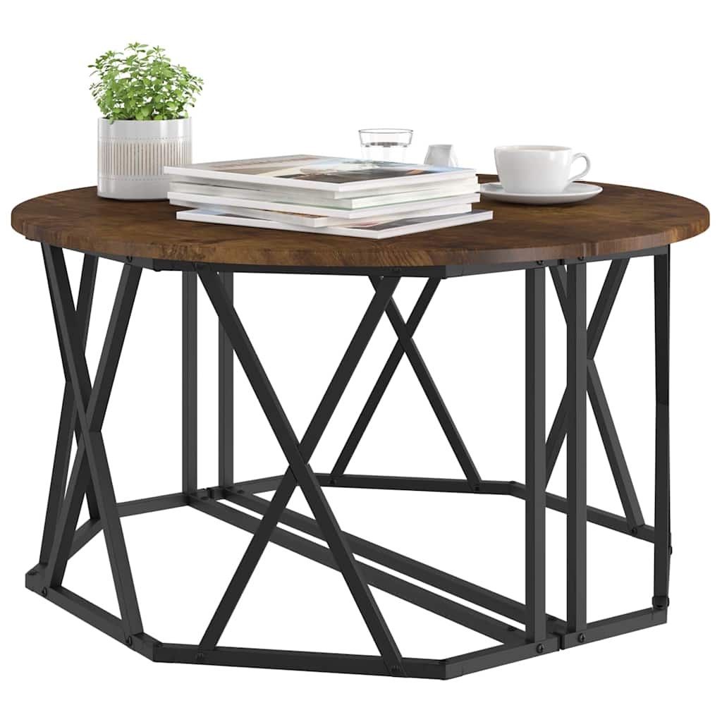 Vidaxl salontafel gerookt eiken 80 x 80 x 42 cm