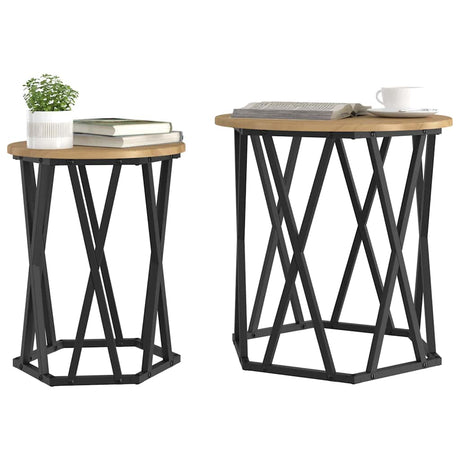 Vidaxl salontafel 2 st artisan eiken 50 x 50 x 50 cm