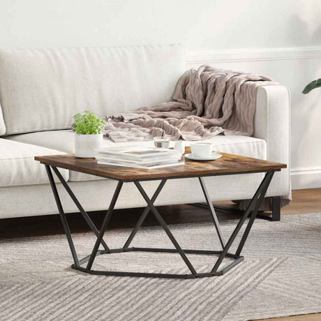 Vidaxl salontafel gerookt eiken 80 x 80 x 45 cm