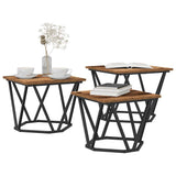 Vidaxl salontafel 3 st oud hout 50 x 50 x 40 cm