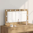 Vidaxl schmink spiegel artisan eiken 80 x 45 x 18 cm rechthoekig