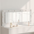 Vidaxl schmink spiegel wit 100 x 45 x 18 cm glas en hout met kunststof