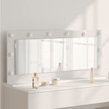 Vidaxl schmink spiegel wit 100 x 45 x 18 cm glas en hout met kunststof