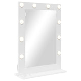 Vidaxl schmink spiegel wit 70 x 50 x 18 cm glas en hout met kunststof