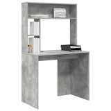 Vidaxl bureau beton grijs 91 x 50 x 149 cm bewerkt hout