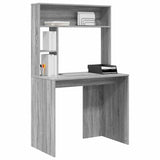 Vidaxl bureau grijs sonoma 91 x 50 x 149 cm bewerkt hout