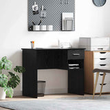 Vidaxl bureau zwart eiken 90 x 49 x 75 cm bewerkt hout