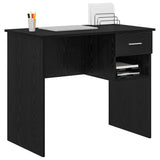 Vidaxl bureau zwart eiken 90 x 49 x 75 cm bewerkt hout