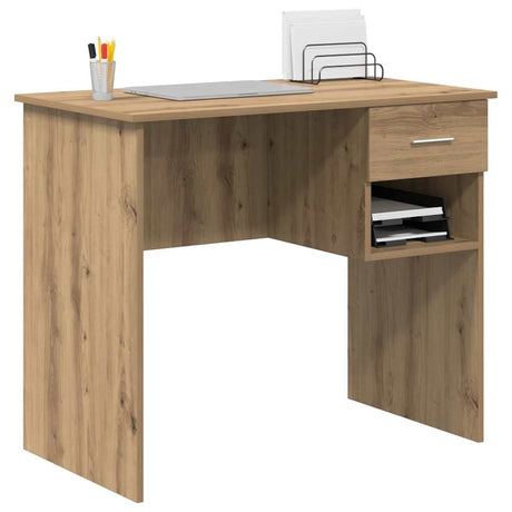 Vidaxl bureau artisan eiken 90 x 49 x 75 cm bewerkt hout