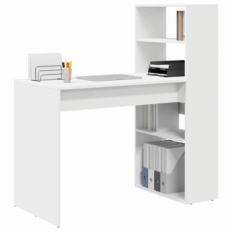 Vidaxl bureau wit bewerkt hout 113 x 54 x 120 cm