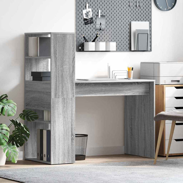 Vidaxl bureau grijs sonoma bewerkt hout 113 x 54 x 120 cm