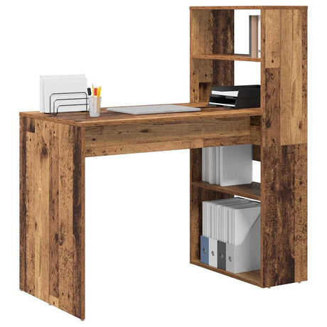 Vidaxl bureau oud hout bewerkt hout 113 x 54 x 120 cm