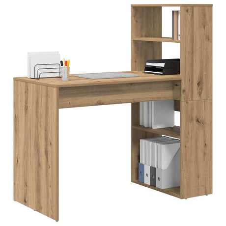 Vidaxl bureau artisan eiken bewerkt hout 113 x 54 x 120 cm