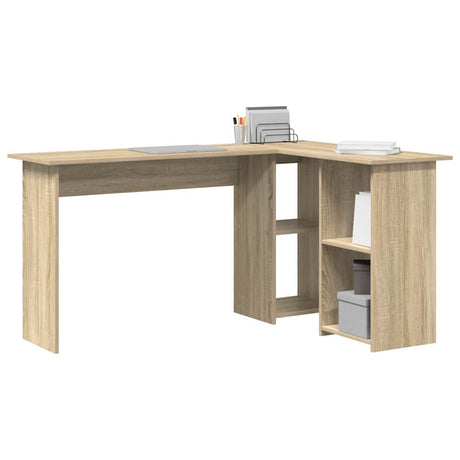Vidaxl bureau sonoma eiken 142 x 102 x 73 cm bewerkt hout