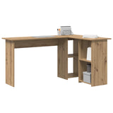 Vidaxl bureau artisan eiken 142 x 102 x 73 cm bewerkt hout