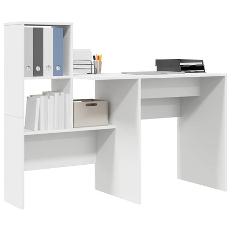 Vidaxl bureau wit bewerkt hout 131,5 x 50 x 106,5 cm