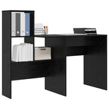 Vidaxl bureau zwart eiken bewerkt hout 131,5 x 50 x 106,5 cm