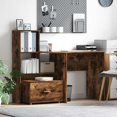 Vidaxl ladenkast 55 x 45 x 31 cm gerookt eiken