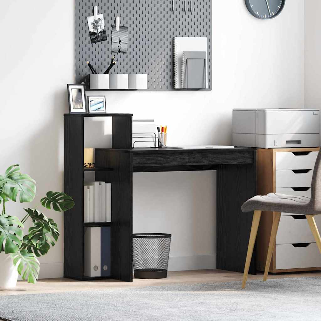 Vidaxl bureau zwart eiken bewerkt hout 100 x 40 x 90 cm