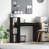 Vidaxl bureau zwart eiken bewerkt hout 100 x 40 x 90 cm