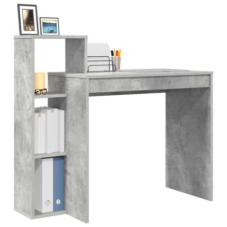 Vidaxl bureau beton grijs bewerkt hout 100 x 40 x 90 cm
