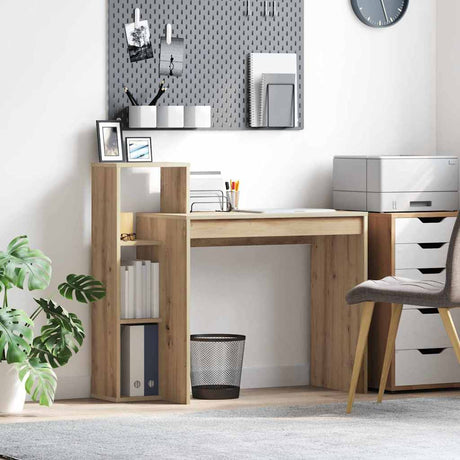 Vidaxl bureau artisan eiken bewerkt hout 100 x 40 x 90 cm