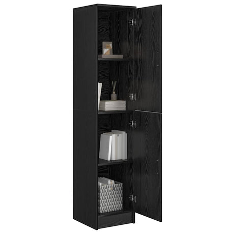 Vidaxl hoge kast zwart eiken 35 x 39 x 168 cm