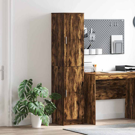 Vidaxl hoge kast gerookt eiken 35 x 39 x 168 cm