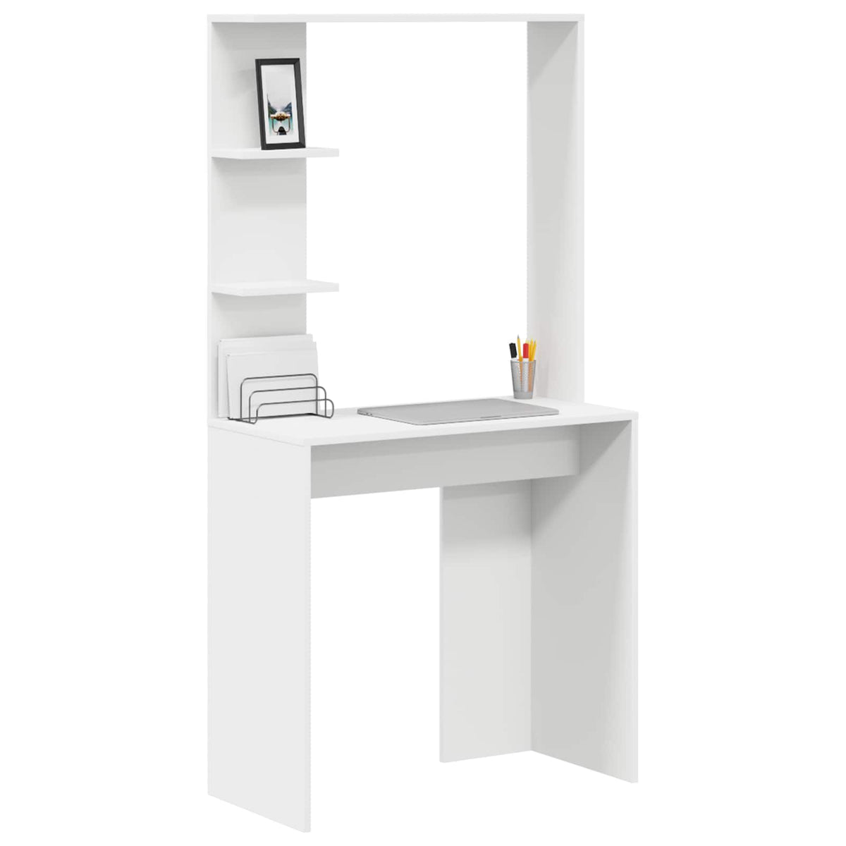 Vidaxl bureau wit bewerkt hout 78,5 x 37 x 154,5 cm