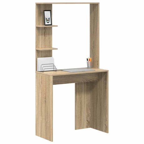 Vidaxl bureau sonoma eiken bewerkt hout 78,5 x 37 x 154,5 cm