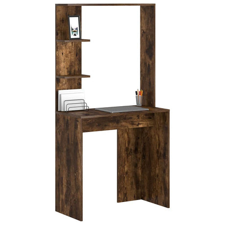 Vidaxl bureau gerookt eiken bewerkt hout 78,5 x 37 x 154,5 cm