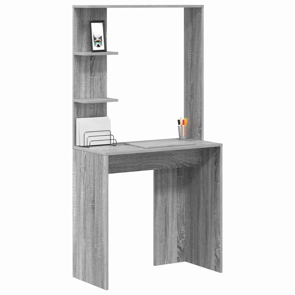 Vidaxl bureau grijs sonoma bewerkt hout 78,5 x 37 x 154,5 cm