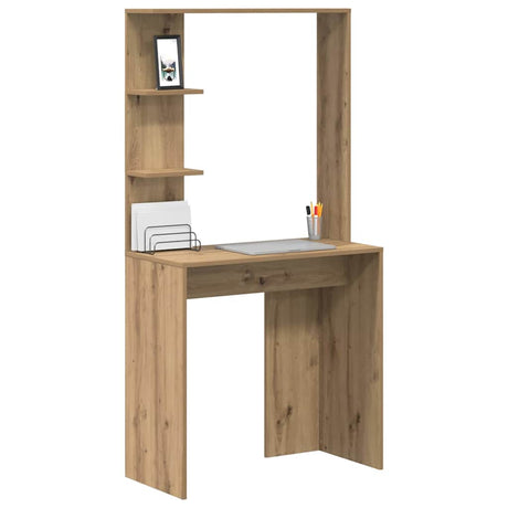 Vidaxl bureau artisan eiken bewerkt hout 78,5 x 37 x 154,5 cm