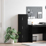 Vidaxl hoge kast zwart eiken 31.5 x 32 x 122.5 cm