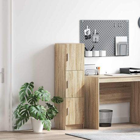 Vidaxl hoge kast sonoma eiken 31.5 x 32 x 122.5 cm