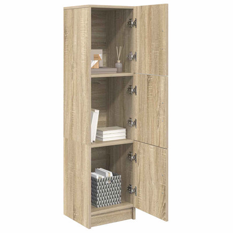Vidaxl hoge kast sonoma eiken 31.5 x 32 x 122.5 cm