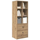 Vidaxl hoge kast artisan eiken 45,5 x 34 x 127 cm