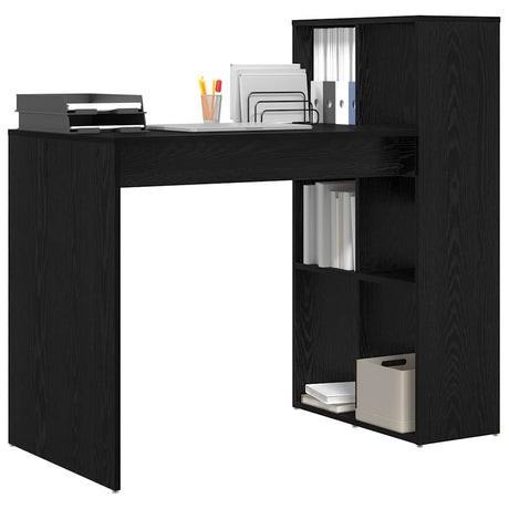 Vidaxl bureau zwart eiken bewerkt hout 108 x 55 x 103.5 cm