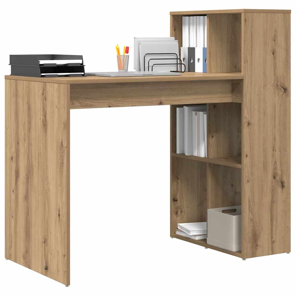 Vidaxl bureau artisan eiken bewerkt hout 108 x 55 x 103.5 cm