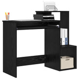 Vidaxl bureau zwart eiken 106 x 41 x 88.5 cm bewerkt hout