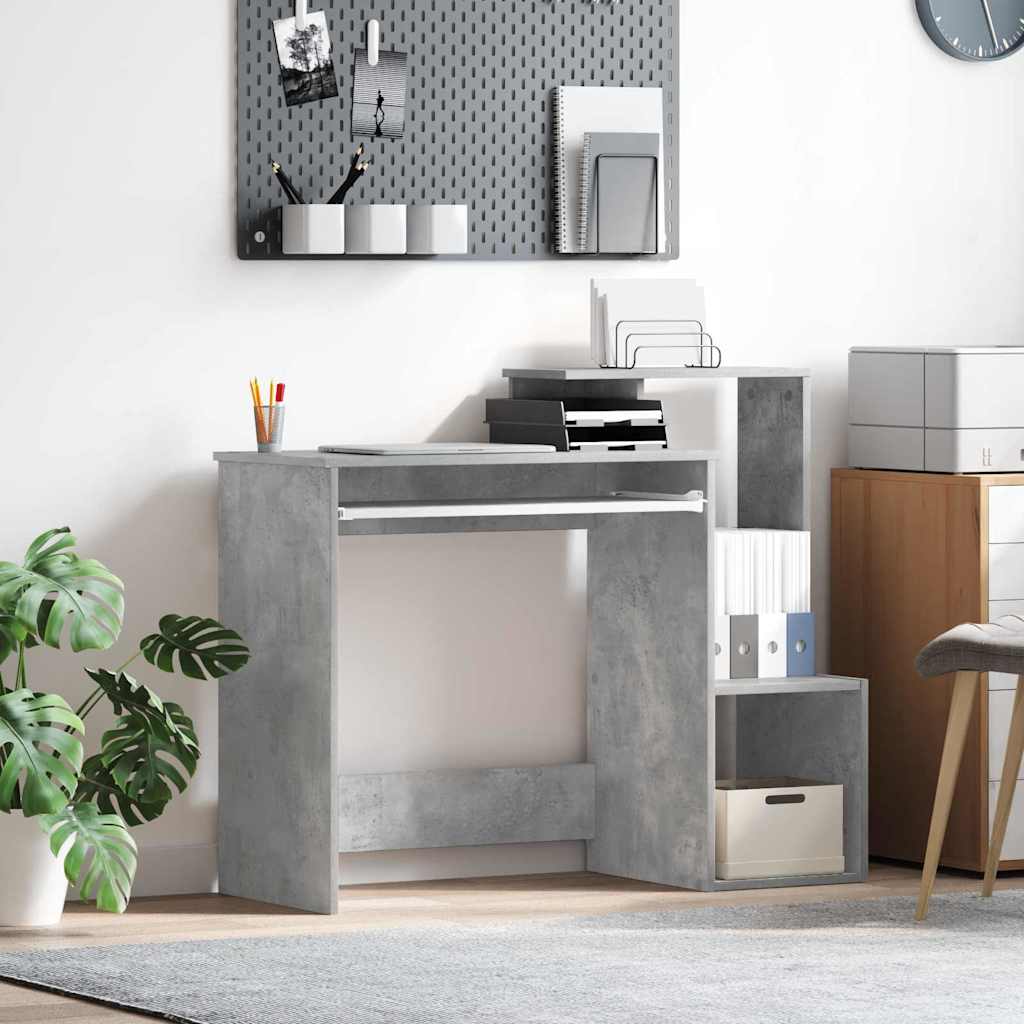 Vidaxl bureau beton grijs 106 x 41 x 88.5 cm bewerkt hout