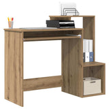 Vidaxl bureau artisan eiken 106 x 41 x 88.5 cm bewerkt hout