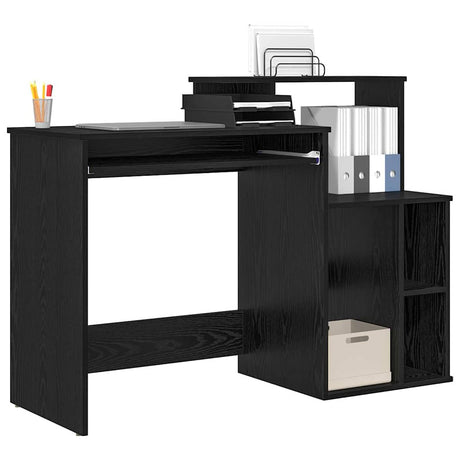Vidaxl bureau zwart eiken 120,5 x 44 x 88,5 cm bewerkt hout