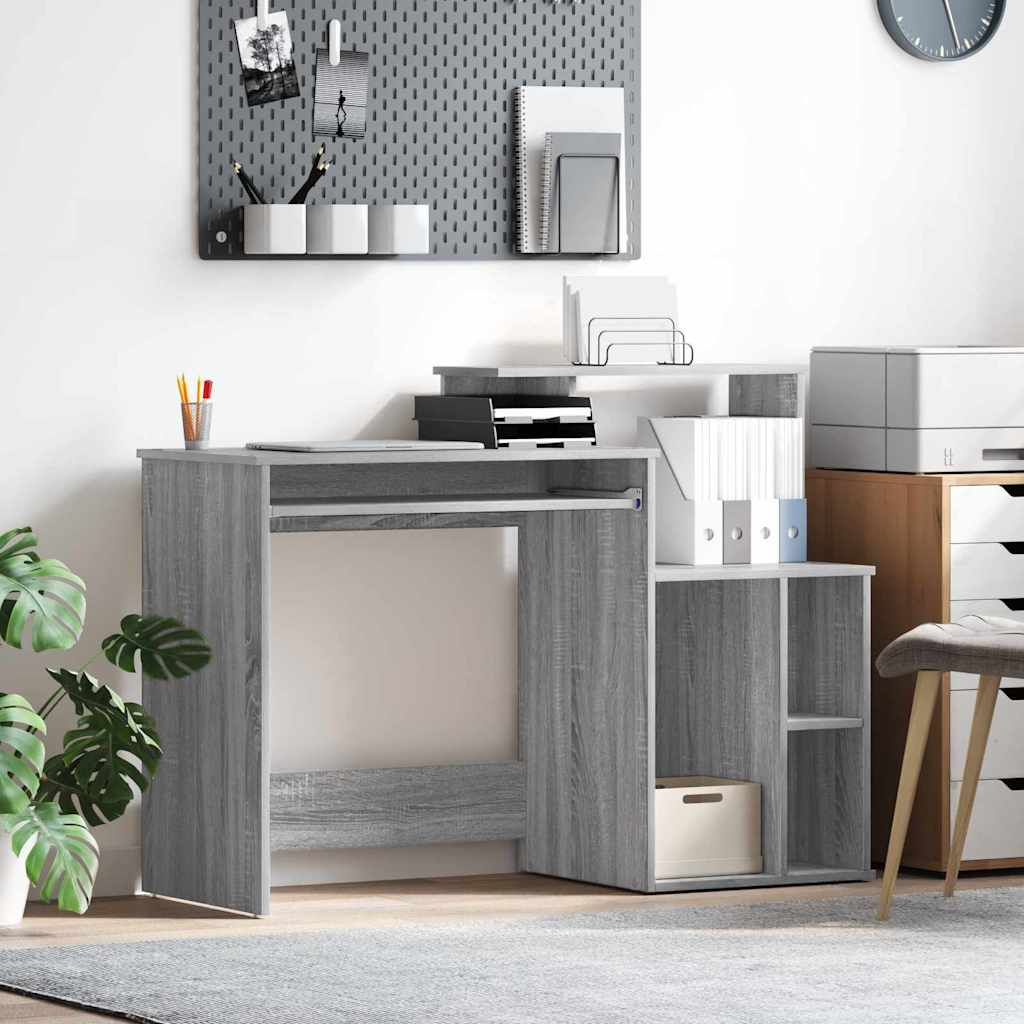 Vidaxl bureau grijs sonoma 120,5 x 44 x 88,5 cm bewerkt hout